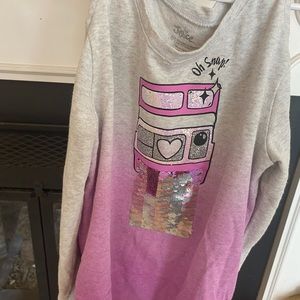 Justice ombré cold shoulder sweater size 10